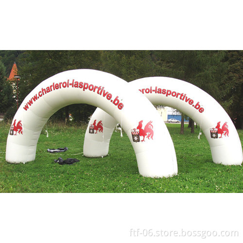 double inflatable arch,inflatable arch for advertising,white arch